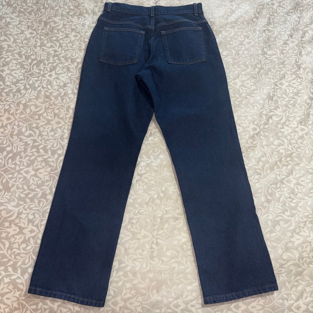 LL Bean Original Fit Jeans Womens‎ 8 Dark Wash Straight Leg High Rise (E24) - Picture 7 of 10